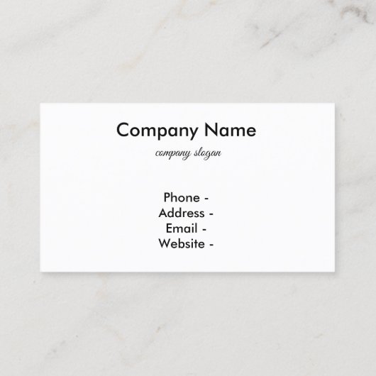 Cartes de visite de sable blanc (Dos)