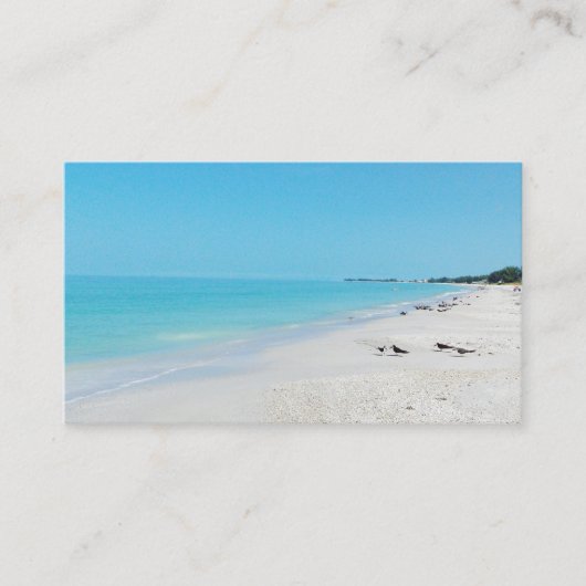 Cartes de visite de sable blanc (Devant)