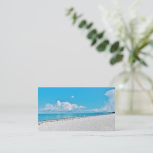 Cartes de visite de sable blanc (Debout devant)