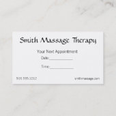 Cartes de visite de sable et de pierres - (Dos)