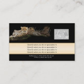 Cartes de visite de safari, guépards - (Dos)