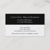 Cartes de visite de salon de beauté (Dos)