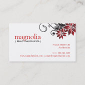 Cartes de visite de salon de beauté (Dos)