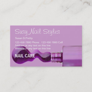 Cartes de visite de Salon de beauté pour ongles