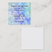 Cartes de visite de salon de bronzage thème tropic (Devant / Derrière)