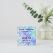 Cartes de visite de salon de bronzage thème tropic (Debout devant)
