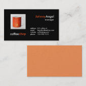 Cartes de visite de salon de café (Devant / Derrière)