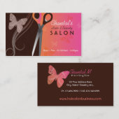 Cartes de visite de salon de cheveux et de beauté (Devant / Derrière)