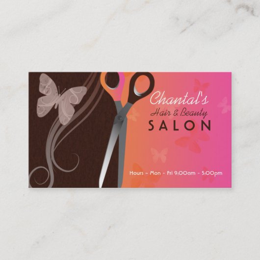 Cartes de visite de salon de cheveux et de beauté (Devant)