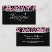 Cartes de visite de salon de cheveux et d'ongle (Devant / Derrière)