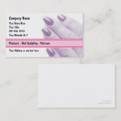 Cartes de visite de salon de clou (Devant / Derrière)