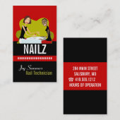 Cartes de visite de salon de clou (Devant / Derrière)