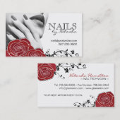 Cartes de visite de salon de clou (Devant / Derrière)