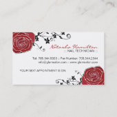 Cartes de visite de salon de clou (Dos)