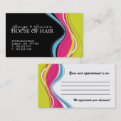 Cartes de visite de salon de coiffure (Devant / Derrière)