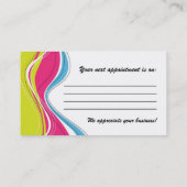 Cartes de visite de salon de coiffure (Dos)