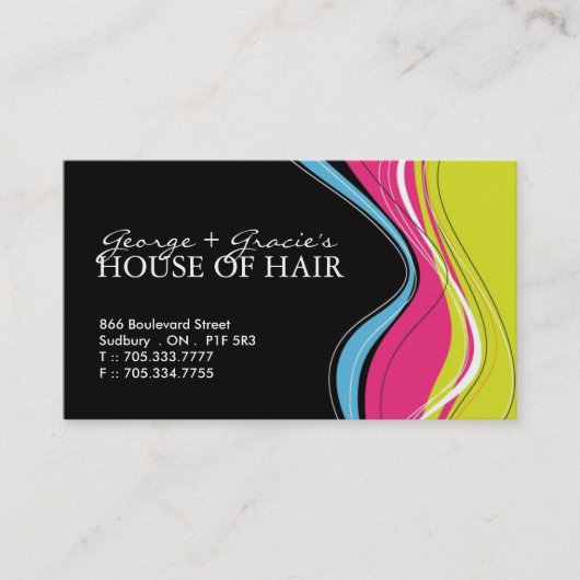 Cartes de visite de salon de coiffure (Devant)