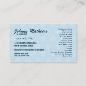 Cartes de visite de salon de coiffure (Dos)