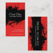 Cartes de visite de salon de coiffure (Devant / Derrière)