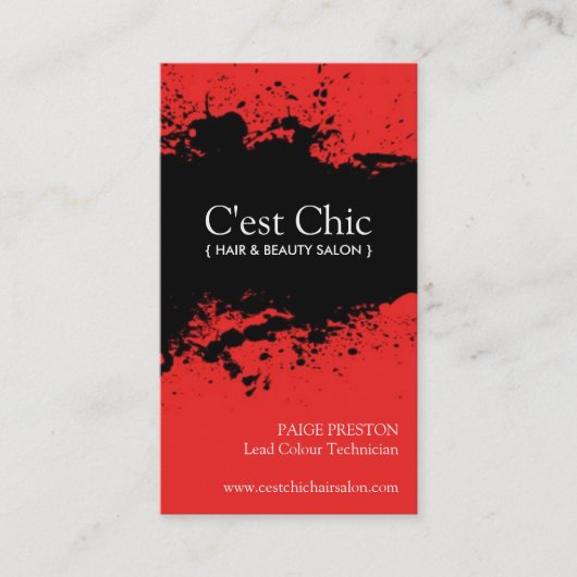Cartes de visite de salon de coiffure (Devant)