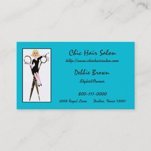 Cartes de visite de salon de coiffure avec DIVAtud (Devant)