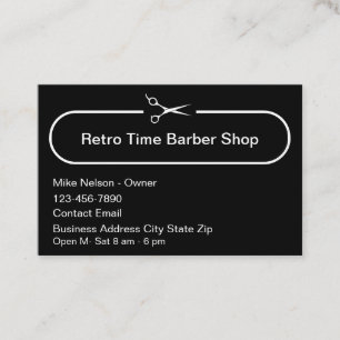 Cartes de visite de salon de coiffure simple moder