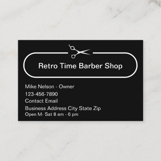 Cartes de visite de salon de coiffure simple moder (Devant)