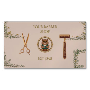 Cartes de visite de salon de coiffure vintage