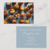 Cartes de visite de salon de thé de profiterole (Devant / Derrière)
