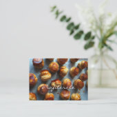 Cartes de visite de salon de thé de profiterole (Debout devant)