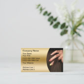 Cartes de visite de salon d'ongle de cheveux (Debout devant)