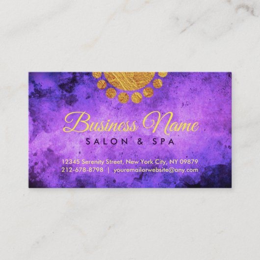 Cartes de visite de salon et de spa (Devant)