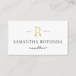 Cartes de visite de Samantha R de feuille d'or de