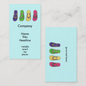 Cartes de visite de sandales de plage (Devant / Derrière)