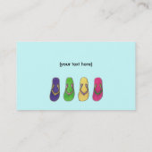 Cartes de visite de sandales de plage (Dos)