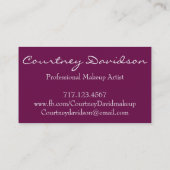 Cartes de visite de Sangria Purple Chevron (Dos)