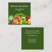 Cartes de visite De Santé Et De Nutrition (Devant / Derrière)