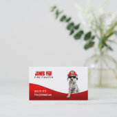 Cartes de visite de sapeur-pompier (Debout devant)