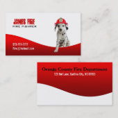 Cartes de visite de sapeur-pompier (Devant / Derrière)