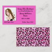 Cartes de visite de Sassy Pink Diva (Devant / Derrière)