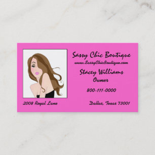 Cartes de visite de Sassy Pink Diva