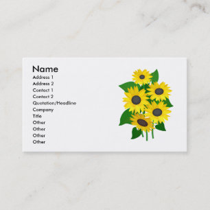 Cartes de visite de Sassy Sunflower