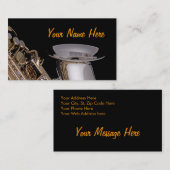 Cartes de visite de saxophone (Devant / Derrière)