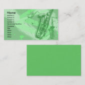 CARTES DE VISITE DE SAXOPHONE (Devant / Derrière)