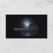 Cartes de visite de scène de la lune et de la plag (Dos)