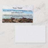 Cartes de visite de scène de plage d'aquarelle de (Devant / Derrière)