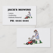 Cartes de visite de sciage de pelouse ou de jardin (Devant / Derrière)