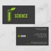Cartes de visite de scientifique de cool de (Devant / Derrière)