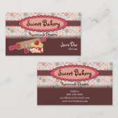 Cartes de visite de scone de fraise de pois (Devant / Derrière)