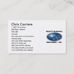 CARTES DE VISITE DE SCOTT SUBARU